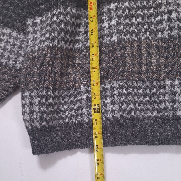 VTG New Era Knit Sweater Mens M USA Made Geometric Crewneck Grandpa Core Retro - Picture 12 of 12